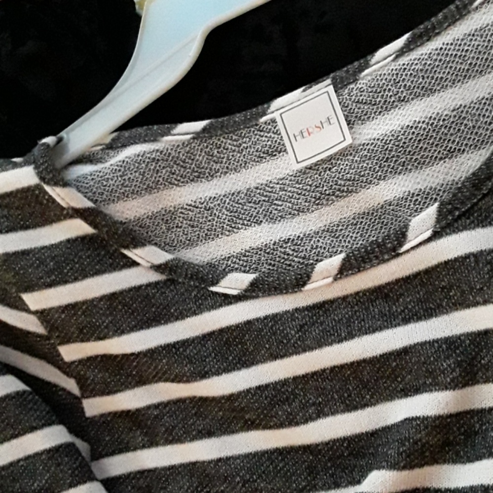 HerShe, striped, rayon/poly, dress, nwot.